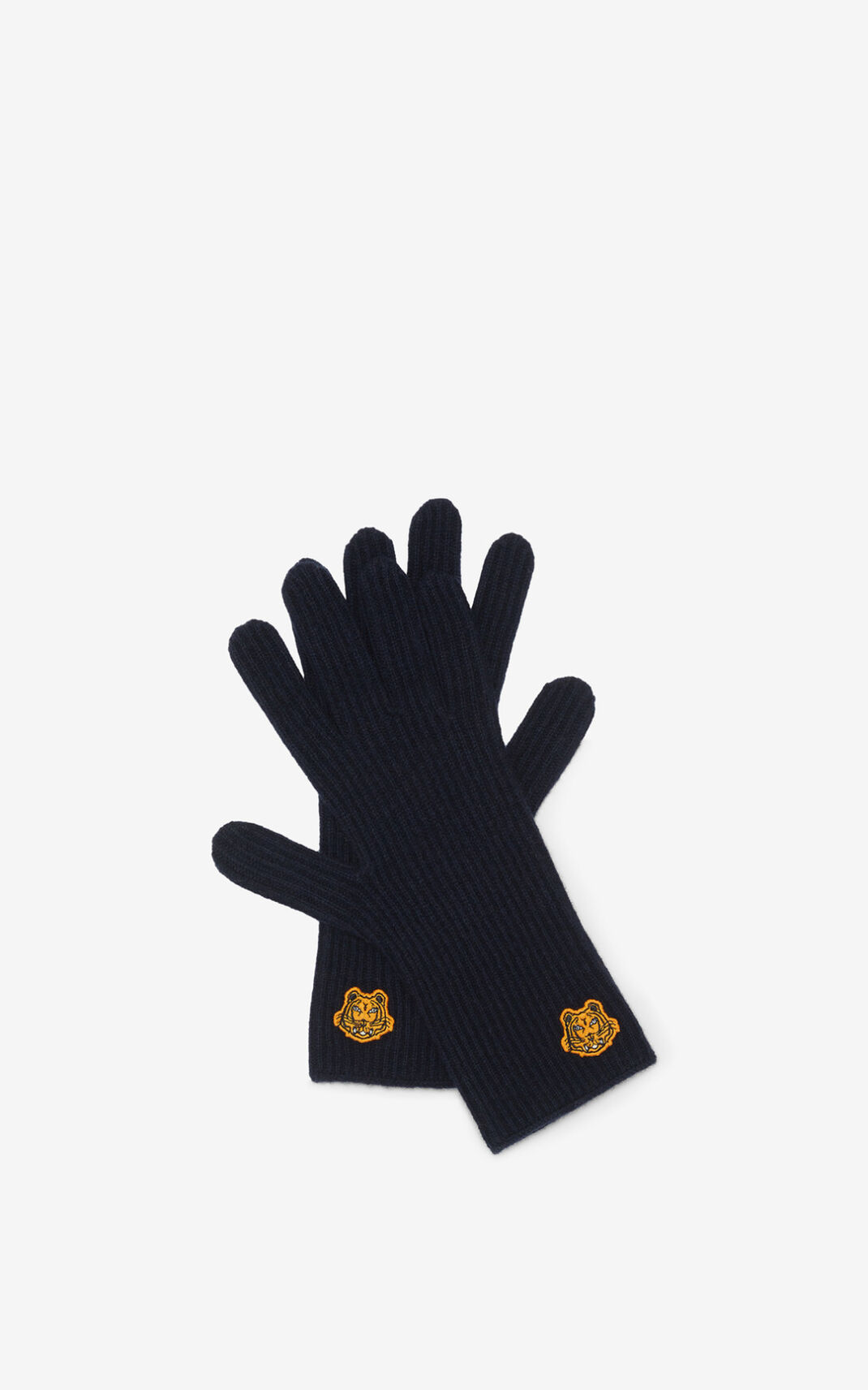 Kenzo Tiger Crest wool Guantes Hombre Azules | 0193625-OP